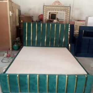 stylish wooden gold strip bed by mardan furnitures